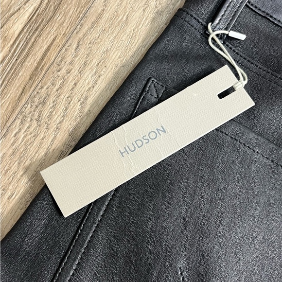 Black Leather Hudson Harlow Pants 100% Lamb Leather - Picture 11 of 15